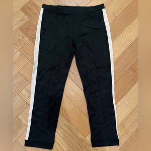 Max&Co track pants in black with beige side stripe